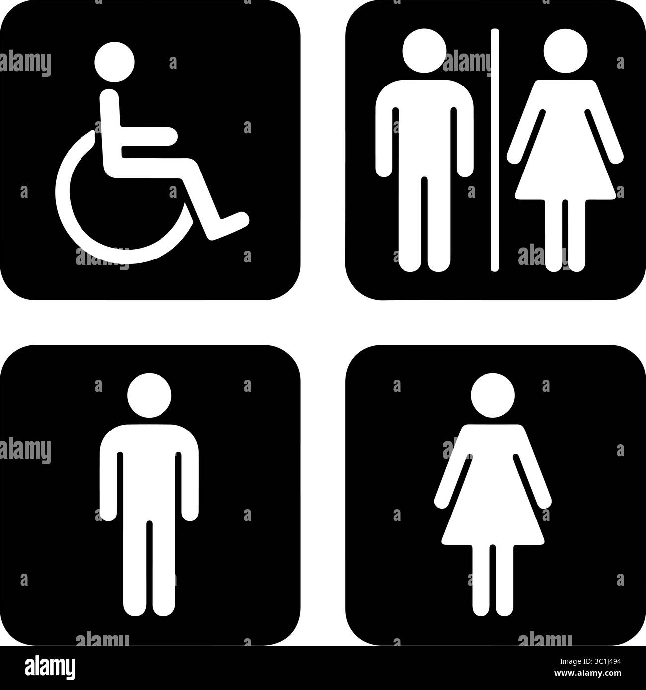 Vector Restroom Sign Set hommes, femmes, unisexes et icônes désactivées Illustration de Vecteur Vector Restroom Sign Set hommes, femmes, unisexes et icônes désactivées Illustration de Vecteur