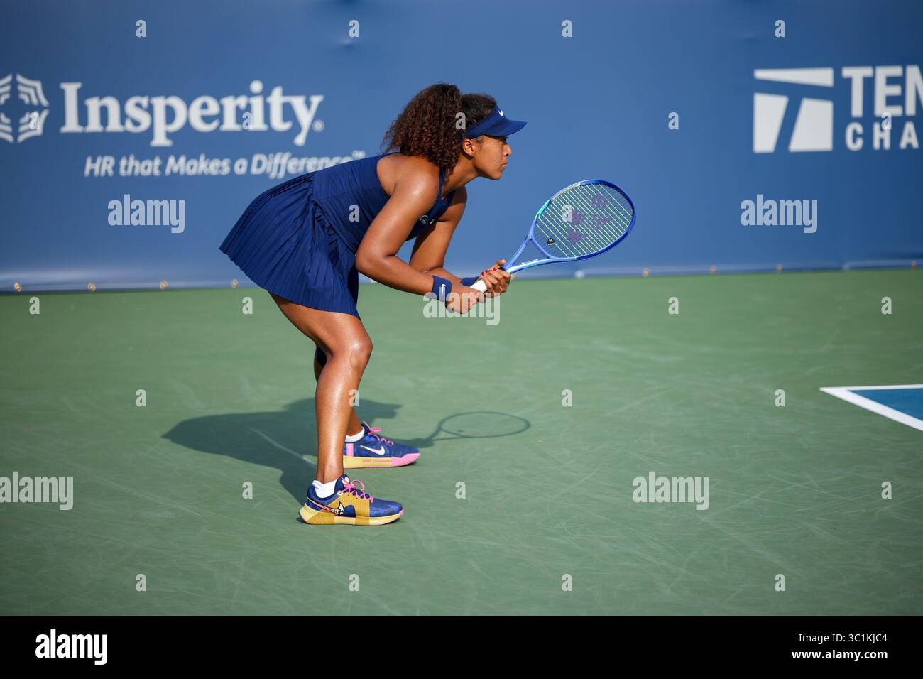 Washington, États-Unis. 22 juillet 2025. Naomi Osaka (JPN) lors du match en simple Round 1 féminin contre Yulia Putintseva (KAZ) au Mubadala DC Citi Open le mardi 22 juillet 2025. (Photo de Nick Piacente/Sipa USA) crédit : Sipa USA/Alamy Live News Banque D'Images