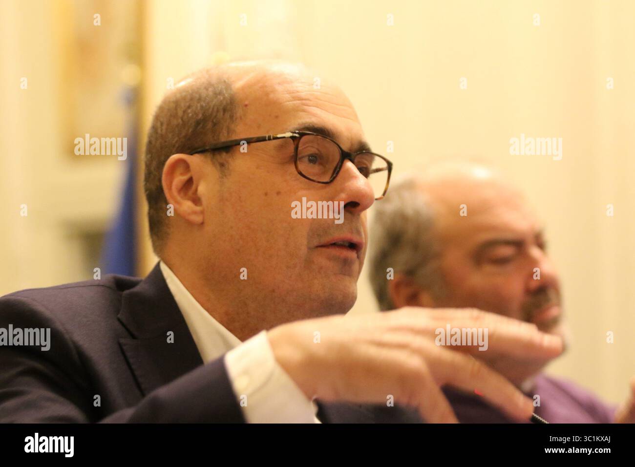 Nicola Zingaretti, homme politique italien, gouverneur de la région du Latium, à Naples lors d'une réunion politiqueItalie, 25 février 2019 (crédit image : © Esposito Salvatore/Soevermedia via ZUMA Press) Banque D'Images