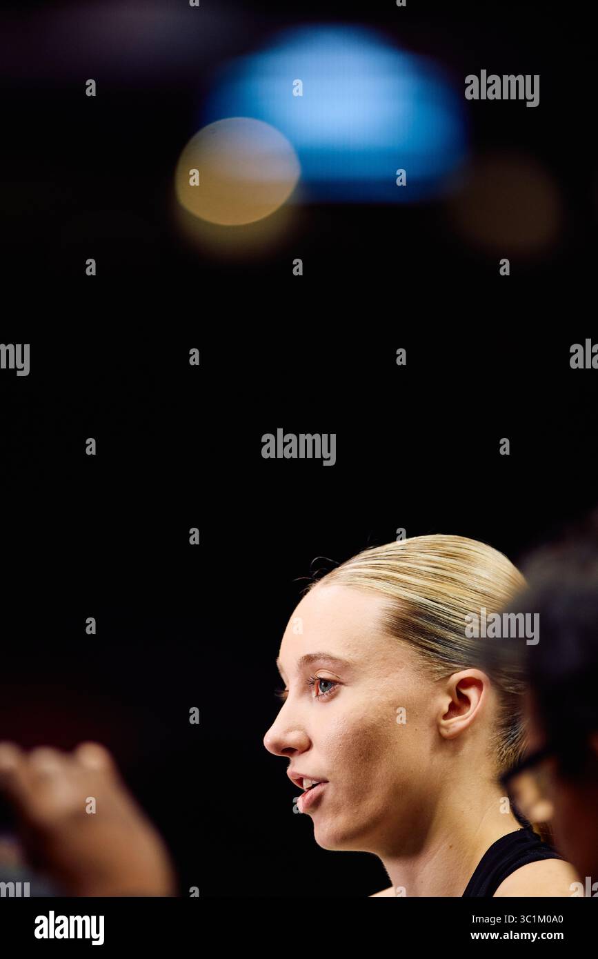 Seattle, Washington, États-Unis. 22 juillet 2025. PAIGE BUECKERS (5) des Dallas Wings se réchauffe avant le match WNBA entre le Storm de Seattle et les Dallas Wings le 22 juillet 2025 au Climate Pledge Arena de Seattle, Washington. (Crédit image : © Richard Dizon/ZUMA Press Wire) USAGE ÉDITORIAL SEULEMENT ! Non destiné à UN USAGE commercial ! Banque D'Images