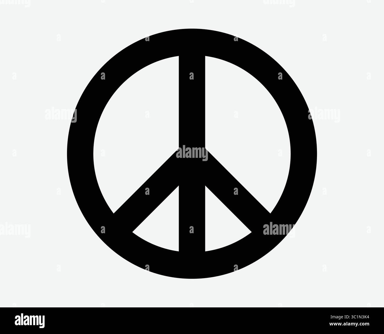 Peace Round Circle Button Harmony Movement Protest War expression message Outline Line Shape Black White icône Sign Symbol illustration vectorielle Illustration de Vecteur