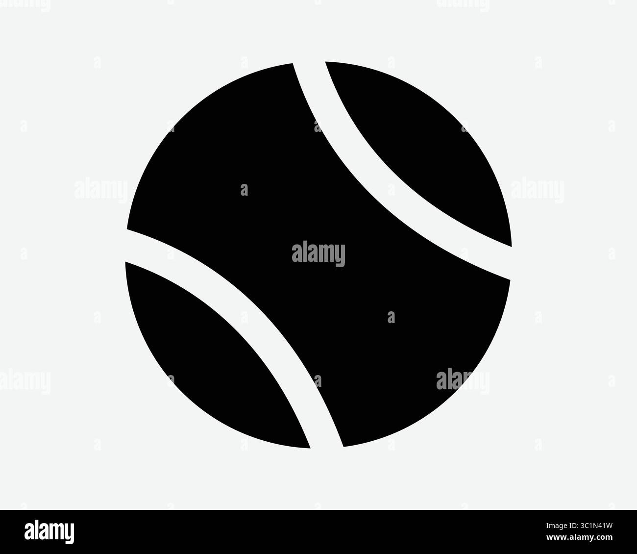 Tennis Ball Line Outline Round Shape Sphere Sports Equipment Object Game compétition jouer Noir Blanc icône signe symbole illustration vectorielle illustration Illustration de Vecteur