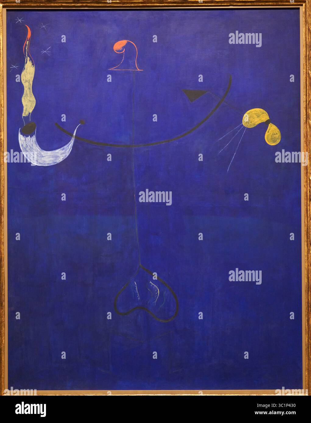 Paysan catalan à la guitare, 1924, Joan Miró (Barcelone, 1893-Palma de Majorque, 1983), musée Thyssen Bornemisza, Madrid, Espagne. Banque D'Images