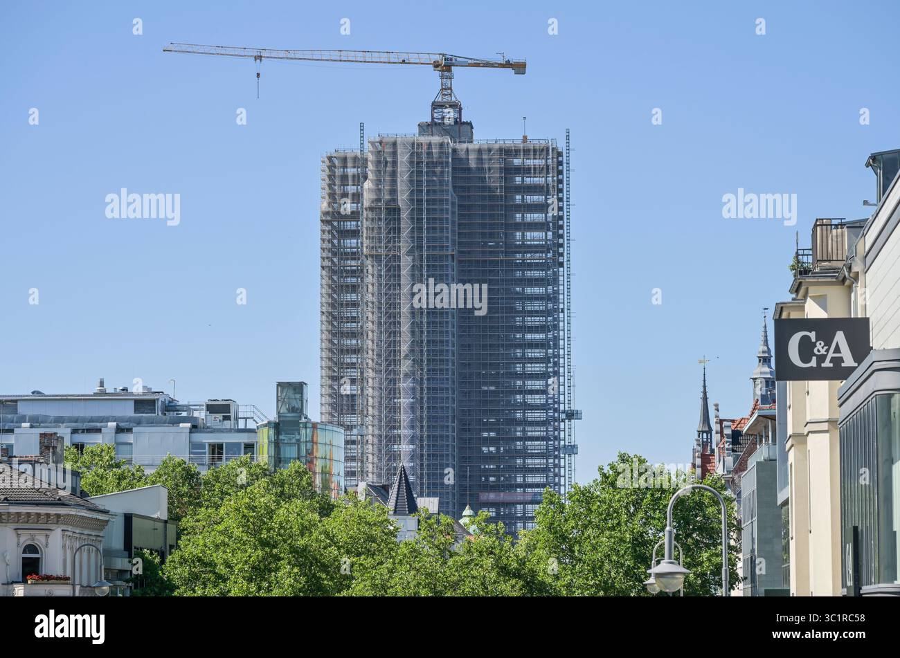 Baustelle Wohnhaus Überlin, Steglitzer Kreisel, Schloßstraße, Steglitz, Berlin, Allemagne Banque D'Images