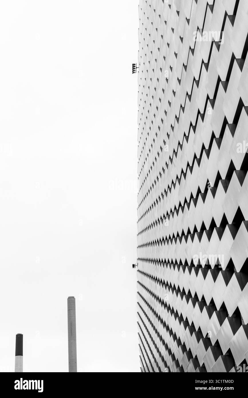 Photo orientée vers le haut de la centrale électrique de CopenHill Banque D'Images