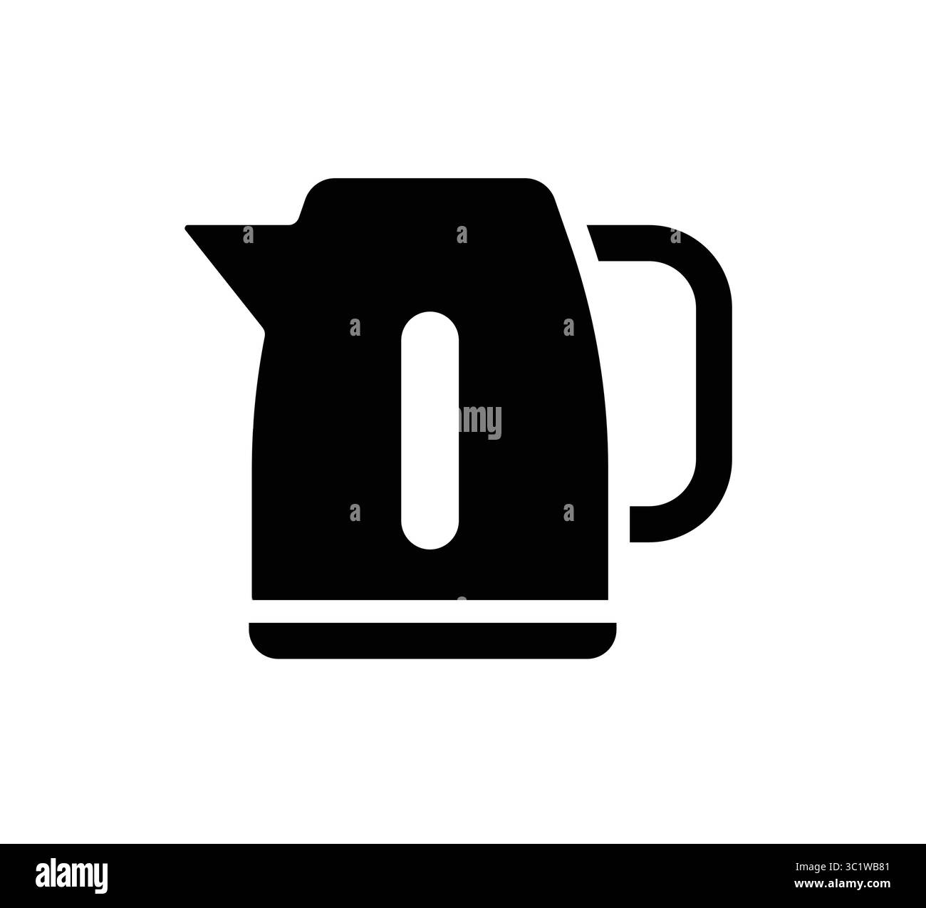Une bouilloire électrique noire élégante conçue pour une ébullition efficace de l'eau. Idéal pour la préparation du thé et des boissons, cet appareil allie style et func Illustration de Vecteur