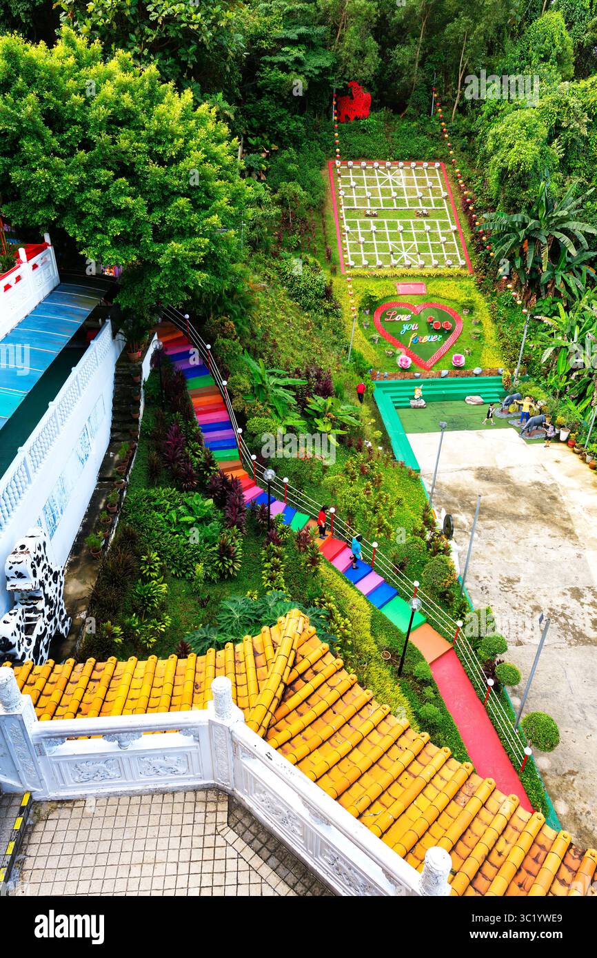 Temple Thean Hou à la déesse Mazu, jardin, Malaisie, Asie Banque D'Images