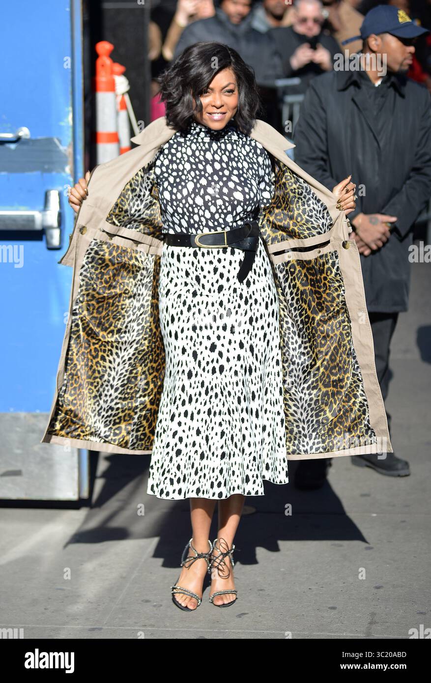 4 avril 2019 - New York, New York, États-Unis - L'actrice TARAJI P. HENSON fait une apparition à 'Good Morning America' à Times Square à New York. (Crédit image : © Kristin Callahan/Ace Pictures via ZUMA Press) Banque D'Images