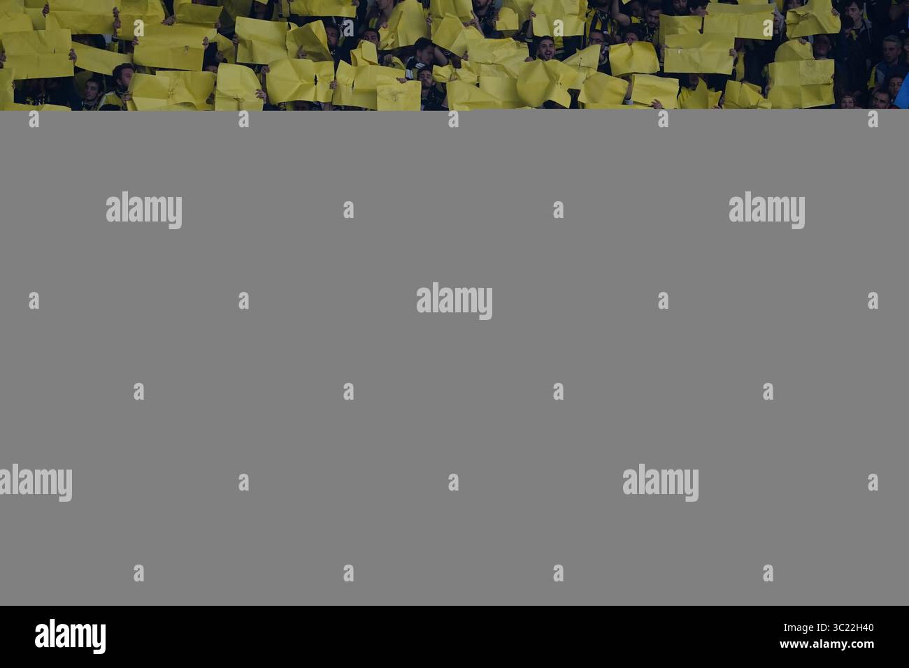 14 avril 2019 : les fans de Fenerbache avant le match turc Super Lig entre Fenerbache et Galatasaray au stade ÅžÃ¼krÃ¼ SaracoÄŸlu à Istanbul, Turquie. Ulrik Pedersen/CSM.(image de crédit : &copy ; Ulrik Pedersen/CSM via ZUMA Wire) Banque D'Images