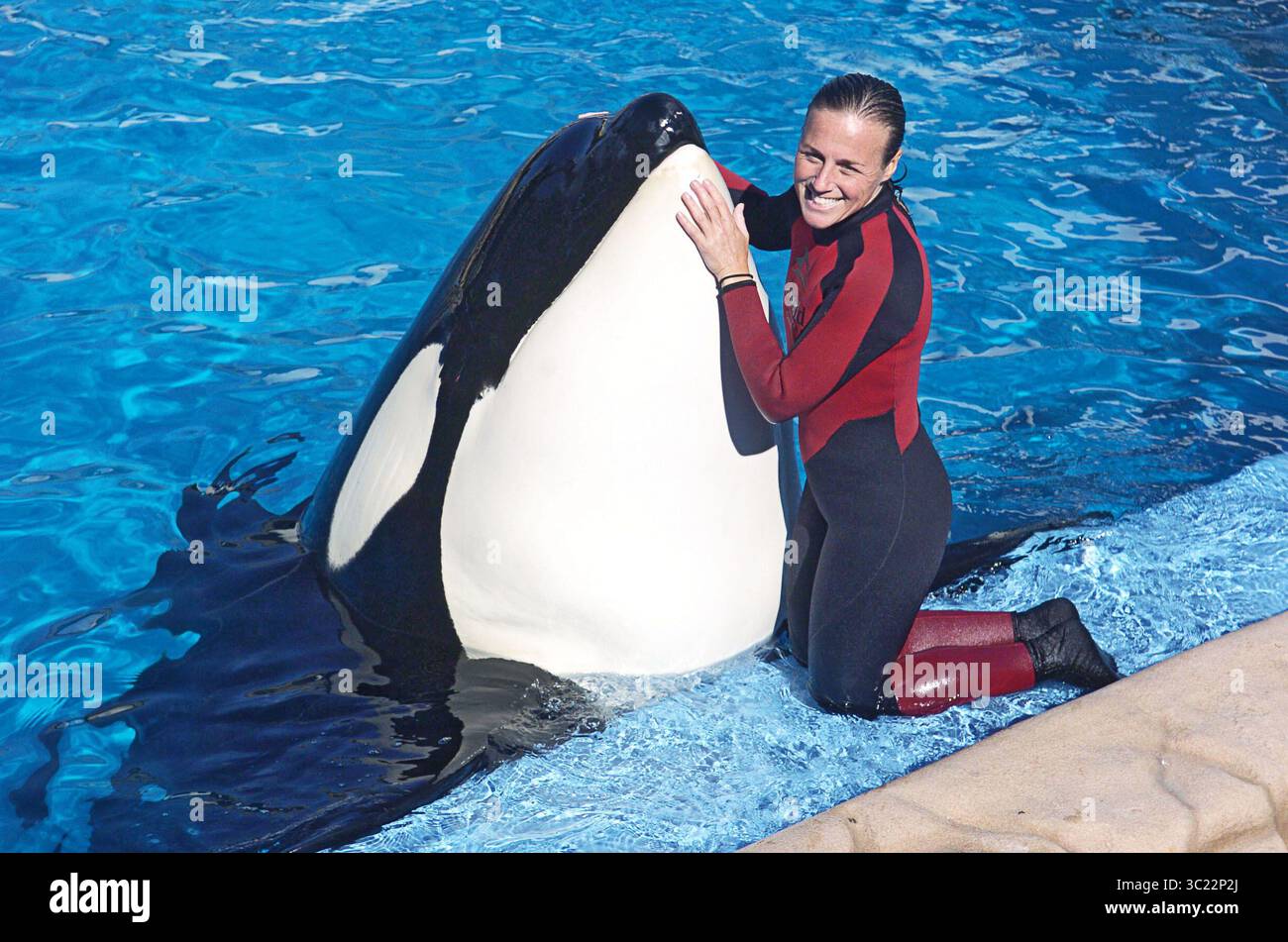 30 décembre 2005 - Orlando, FL, États-Unis - Dawn Brancheau, entraîneur de baleines au SeaWorld Adventure Park, présenté le 30 décembre 2005, a été tué dans un accident avec un orque au SeaWorld Shamu Stadium le 24 février 2010. (Crédit image : © TNS via ZUMA Wire) Banque D'Images 30 décembre 2005 - Orlando, FL, États-Unis - Dawn Brancheau, entraîneur de baleines au SeaWorld Adventure Park, présenté le 30 décembre 2005, a été tué dans un accident avec un orque au SeaWorld Shamu Stadium le 24 février 2010. (Crédit image : © TNS via ZUMA Wire) Banque D'Images