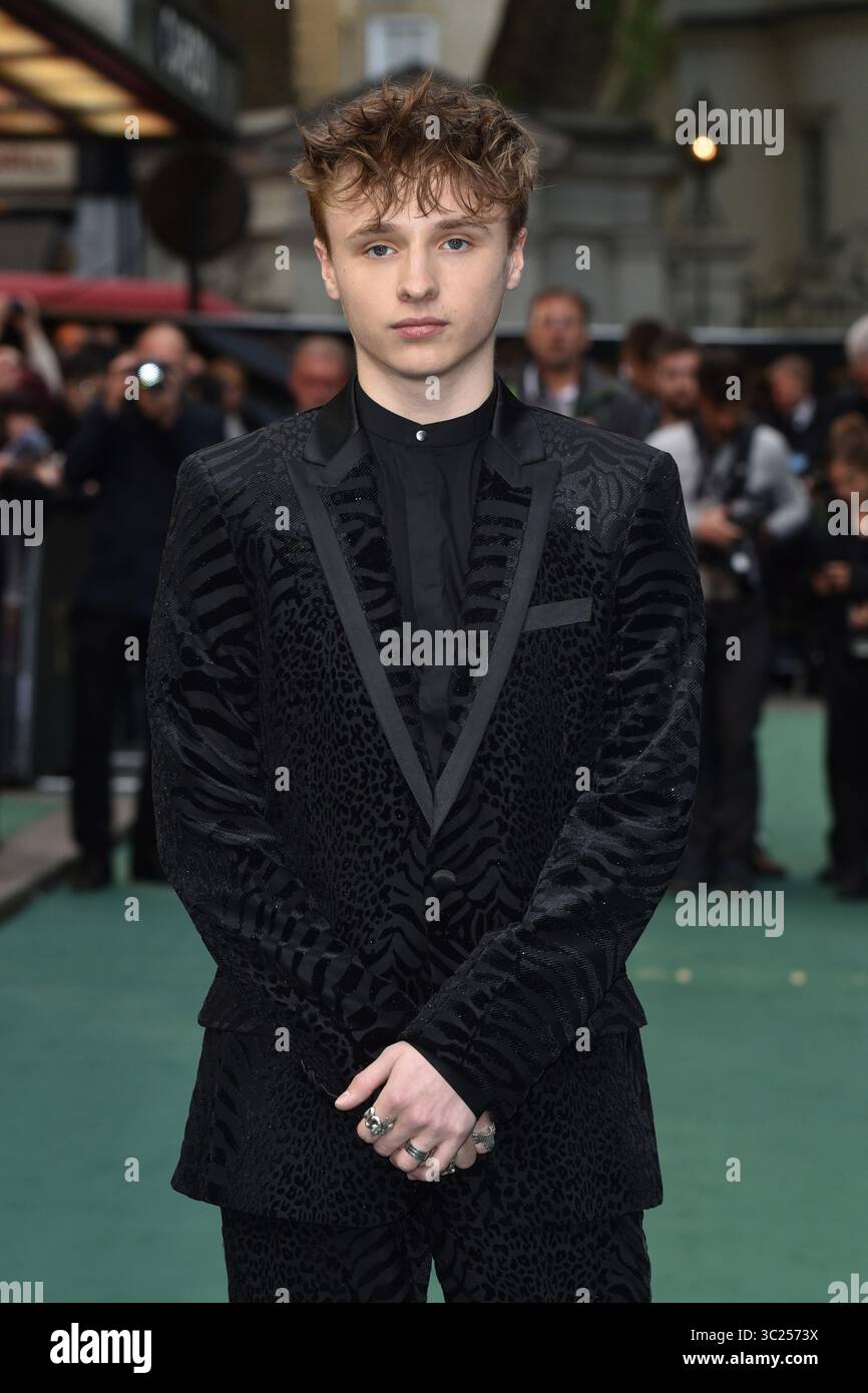 29 avril 2019 - Londres, Royaume-Uni de Grande-Bretagne et d'Irlande du Nord - Ty Tennant arrive à la première britannique de 'Tolkien' au Curzon Mayfair le 29 avril 2019 à Londres, Angleterre (crédit image : © Famous/Ace Pictures via ZUMA Press) Banque D'Images