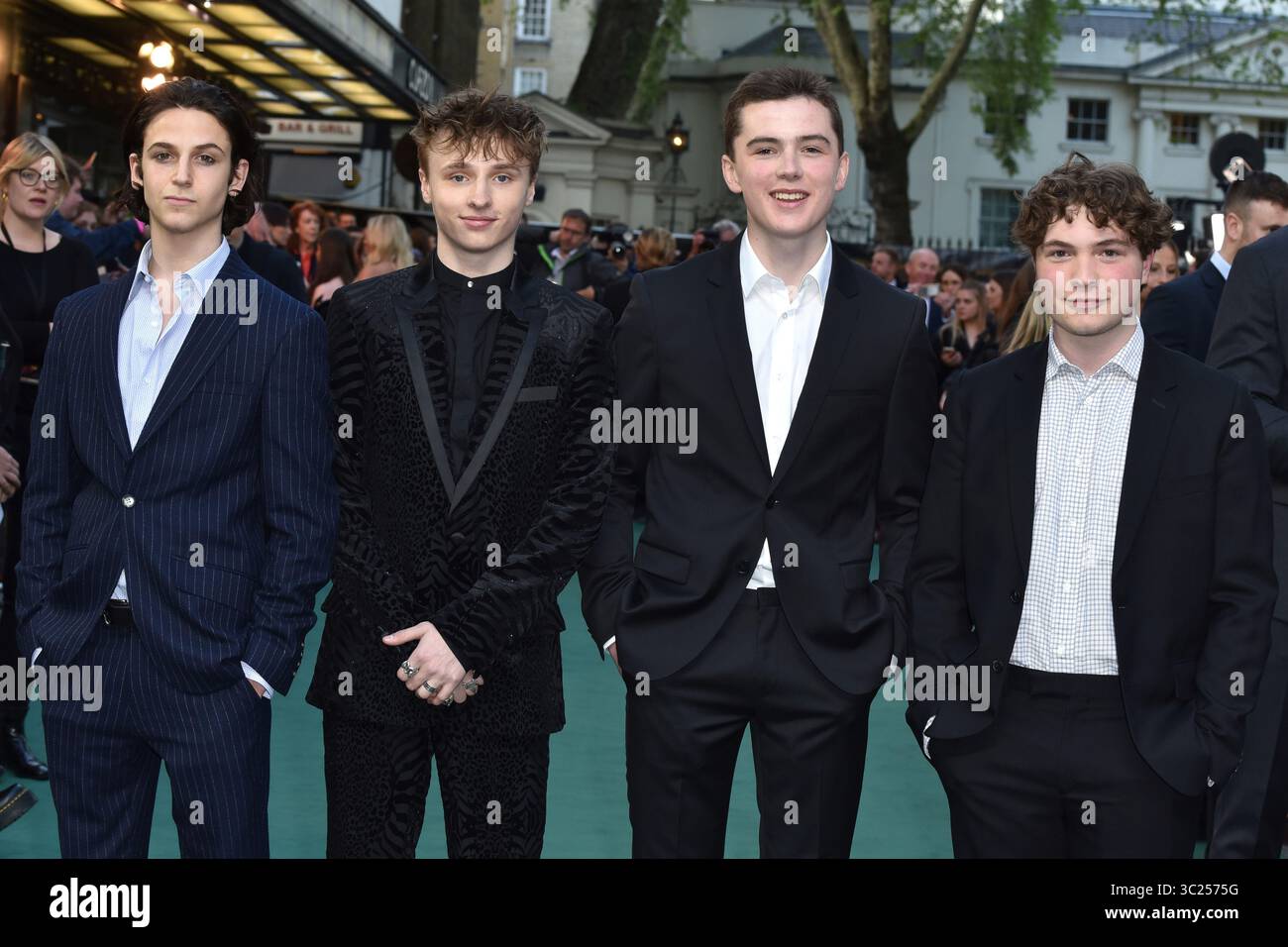 29 avril 2019 - Londres, Royaume-Uni de Grande-Bretagne et d'Irlande du Nord - Adam Bregman, Ty Tennant, Harry Gilby et Albie Marber arrivant à la première britannique de 'Tolkien' au Curzon Mayfair le 29 avril 2019 à Londres, Angleterre (crédit image : © Famous/Ace Pictures via ZUMA Press) Banque D'Images