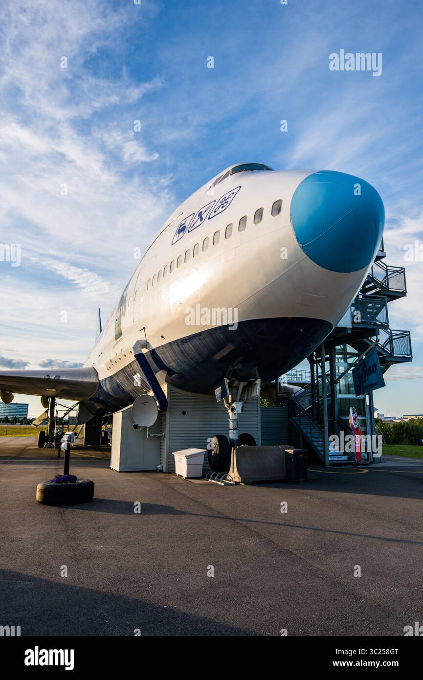 28 juin 2016 - Stockholm, Suède - Stockholm, Arlanda, Suède - The Jumbo Stay (Jumbohostel), une auberge de jeunesse qui est un avion de ligne Boeing 747 converti. Il est situé à l'entrée de l'aéroport de Stockholm Arlanda. (Crédit image : © Edwin Remsberg / Vwpics/VW pics via ZUMA Wire) Banque D'Images