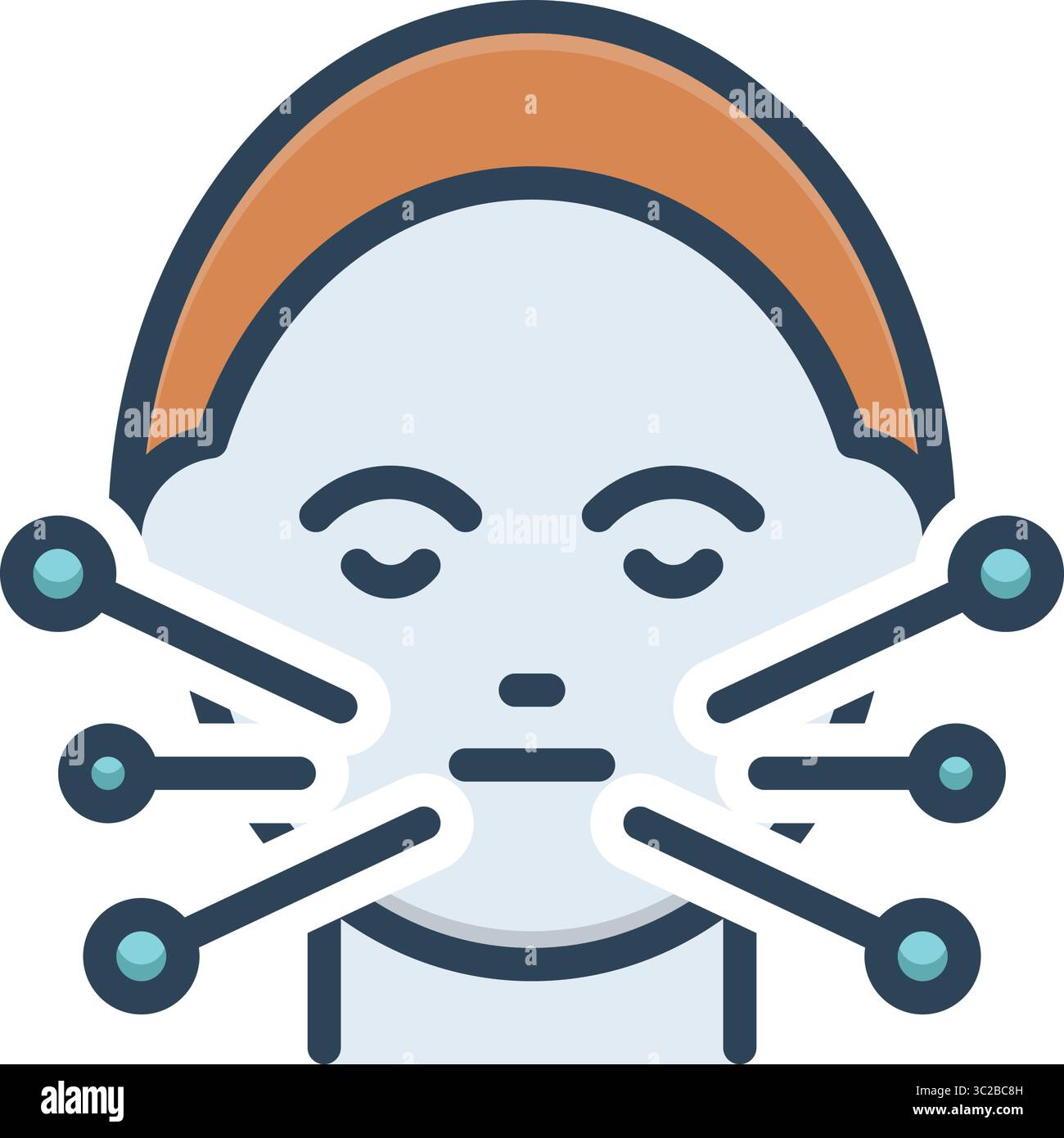 Icône pour l'acupuncture, aiguilletage sec Illustration de Vecteur