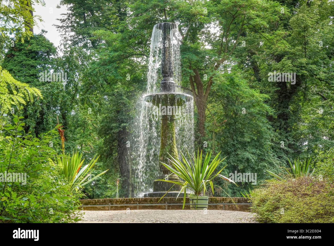 Fontäne, Pfaueninsel, Ortsteil Wannsee, Bezirk Steglitz-Zehlendorf, Berlin, Deutschland Banque D'Images