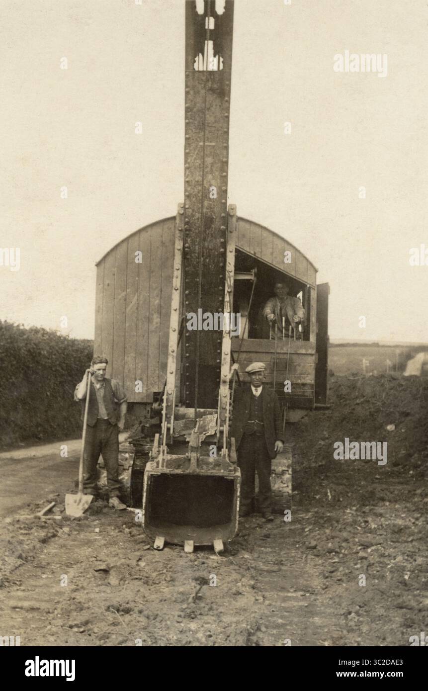 Photo vintage de pelle mécanique, Royaume-Uni Banque D'Images