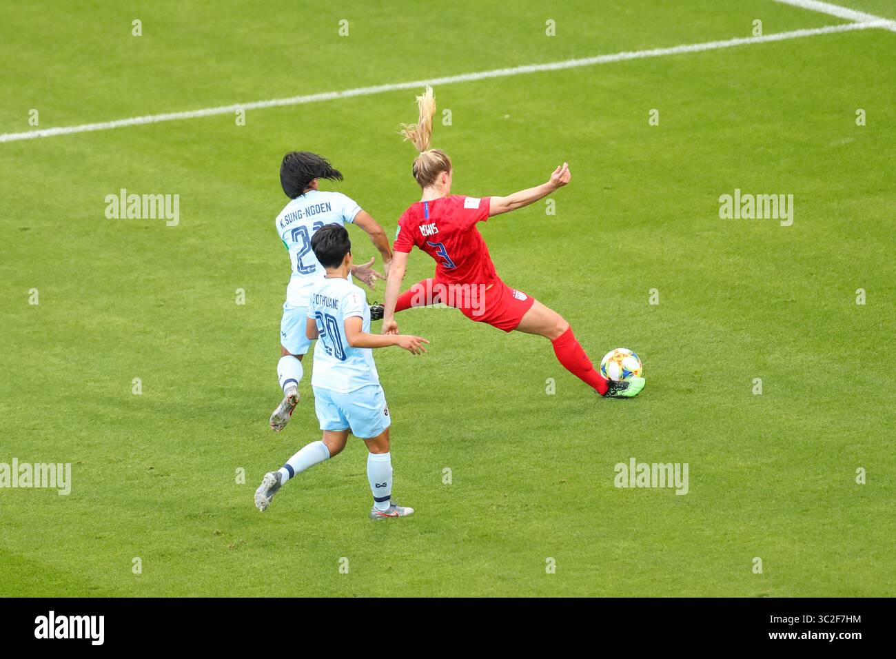 11 juin 2019 : Reims, France : Mewis des États-Unis lors d'un match contre la Thaïlande match valable pour le groupe F de la première phase de la Coupe du monde de football féminin au stade Auguste-Delaune. (Crédit image : © Vanessa Carvalho/ZUMA Wire) Banque D'Images
