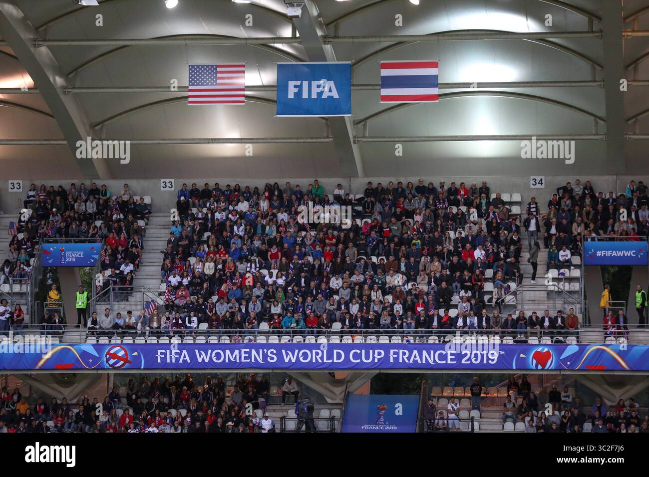 11 juin 2019 : Reims, France : Etats-Unis et Thaïlande match valable pour le groupe F de la première phase de la Coupe du monde de football féminin au stade Auguste-Delaune. (Crédit image : © Vanessa Carvalho/ZUMA Wire) Banque D'Images