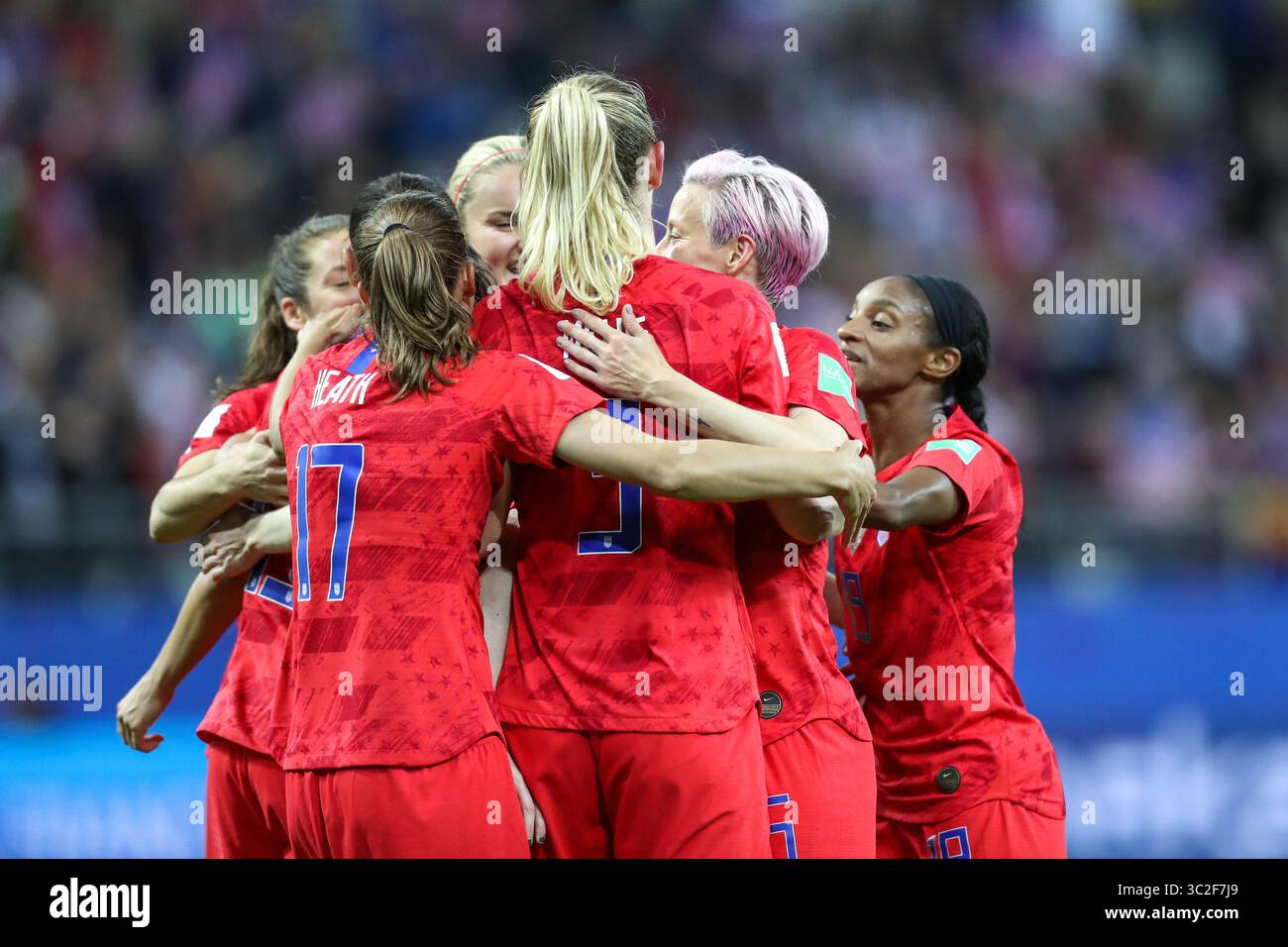 11 juin 2019 : Reims, France : Rose Lavelle des États-Unis lors du match contre la Thaïlande match valable pour le groupe F de la première phase de la Coupe du monde de football féminin au stade Auguste-Delaune. (Crédit image : © Vanessa Carvalho/ZUMA Wire) Banque D'Images