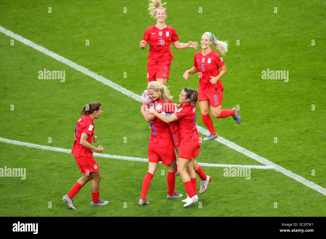 11 juin 2019 : Reims, France : Lindsey Horan des États-Unis lors d'un match contre la Thaïlande match valable pour le groupe F de la première phase de la Coupe du monde de football féminin au stade Auguste-Delaune. (Crédit image : © Vanessa Carvalho/ZUMA Wire) Banque D'Images