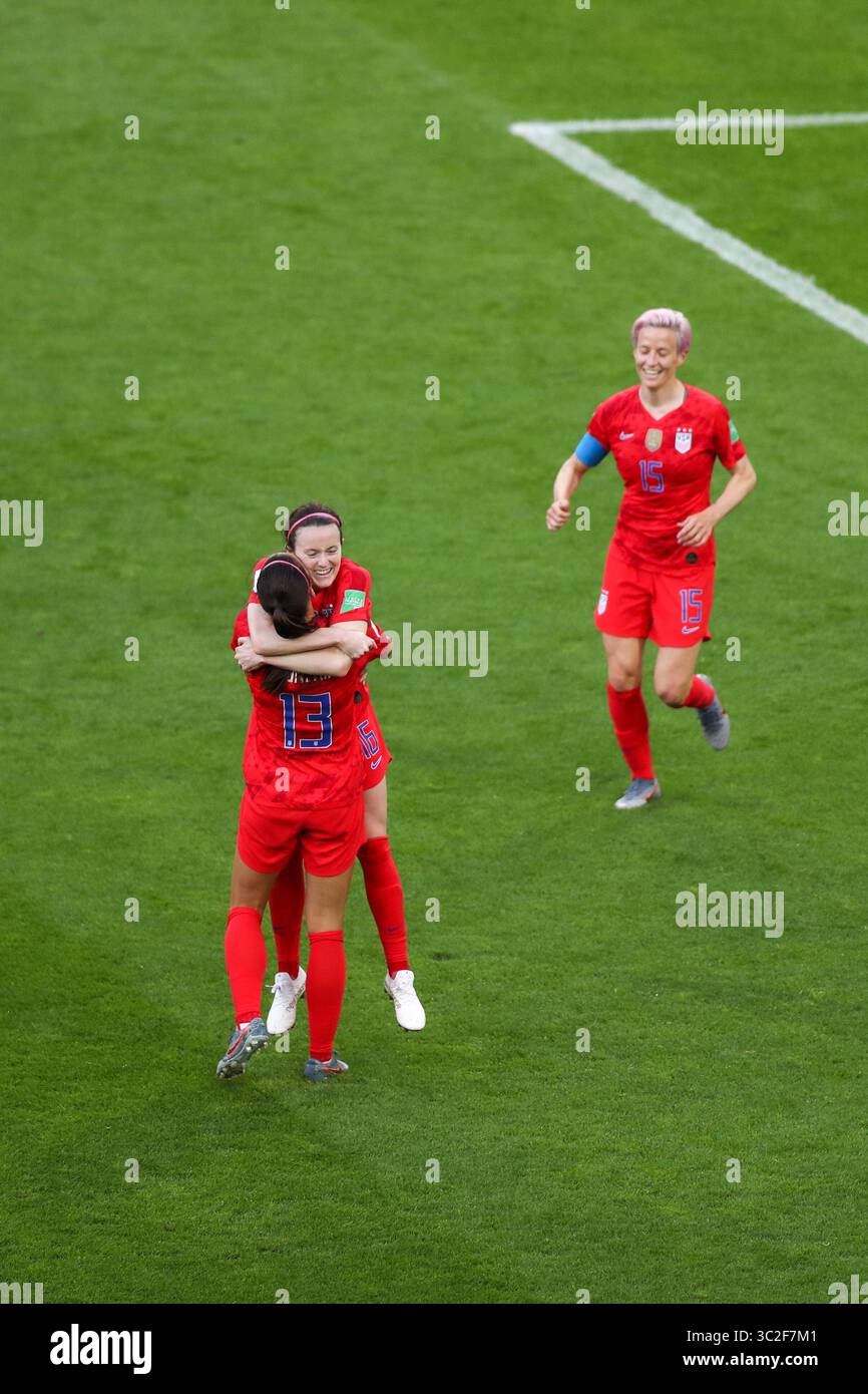 11 juin 2019 : Reims, France : Rose Lavelle des États-Unis lors du match contre la Thaïlande match valable pour le groupe F de la première phase de la Coupe du monde de football féminin au stade Auguste-Delaune. (Crédit image : © Vanessa Carvalho/ZUMA Wire) Banque D'Images