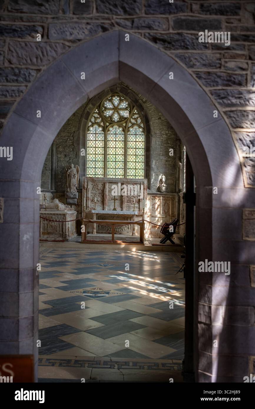 La chapelle Saint-Édouard le Confesseur dans la cathédrale Saint-Davids dans le Pembrokeshire West Wales UK Banque D'Images