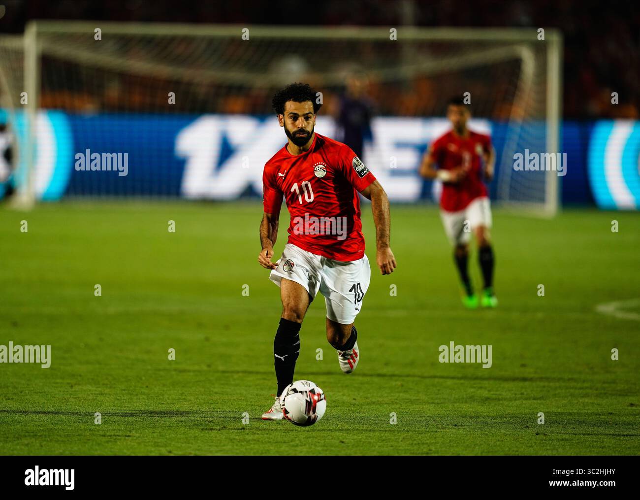 21 juin 2019 : Mohamed Salah Mahrous Ghaly d'Égypte lors du match de la Coupe d'Afrique des Nations entre l'Égypte et le Zimbabwe au stade international du Caire, en Égypte. Ulrik Pedersen/CSM.(image de crédit : &copy ; Ulrik Pedersen/CSM via ZUMA Wire) Banque D'Images