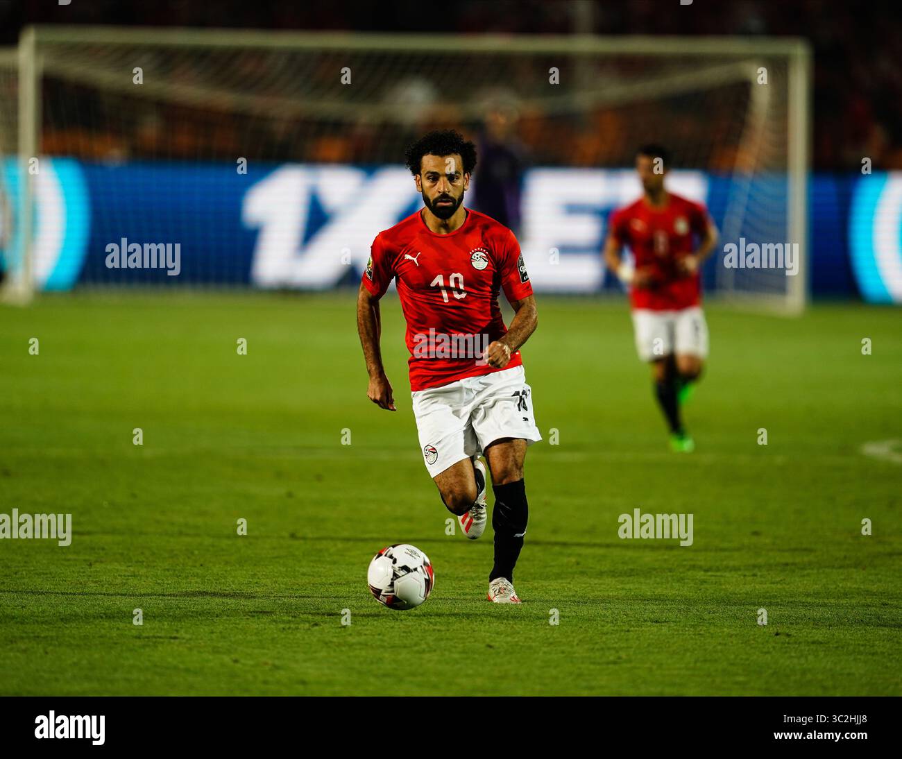 21 juin 2019 : Mohamed Salah Mahrous Ghaly d'Égypte lors du match de la Coupe d'Afrique des Nations entre l'Égypte et le Zimbabwe au stade international du Caire, en Égypte. Ulrik Pedersen/CSM.(image de crédit : &copy ; Ulrik Pedersen/CSM via ZUMA Wire) Banque D'Images