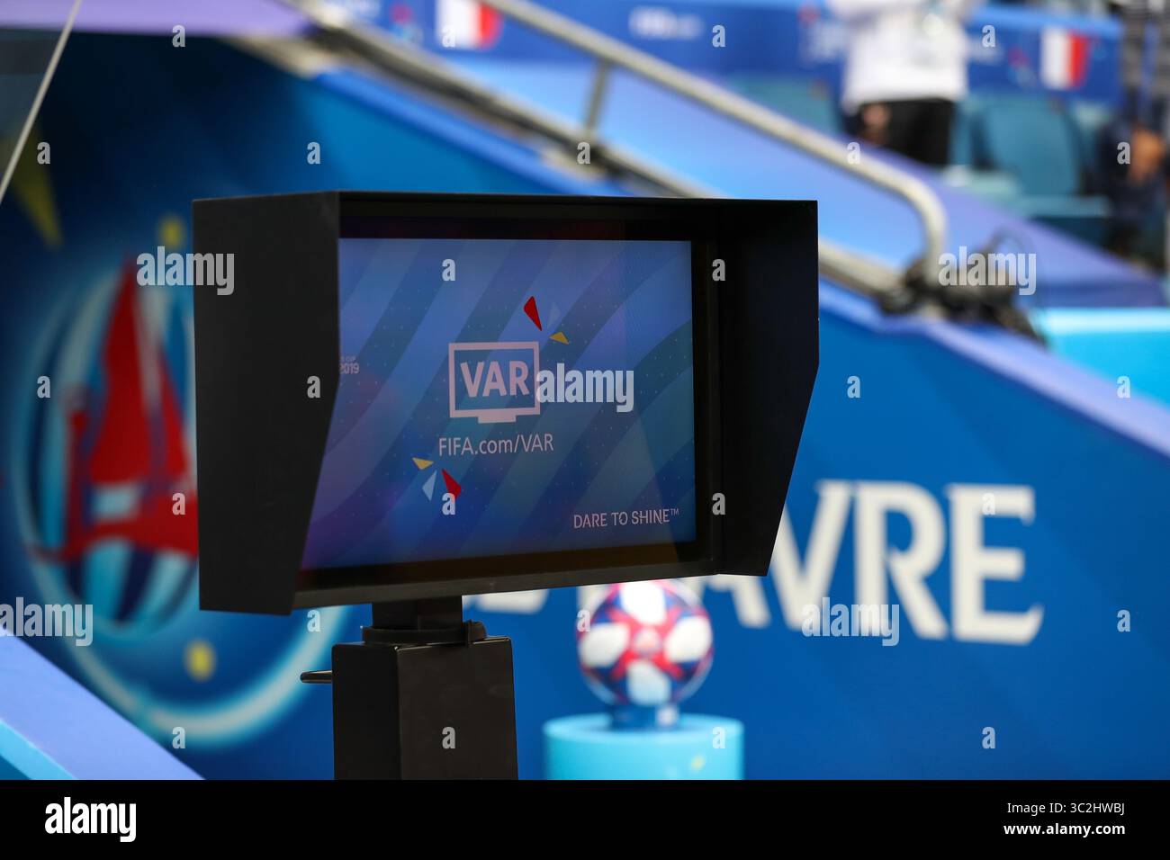 23 juin 2019, le Havre, France : VAR Brésil et France par la manche de la Coupe du monde féminine de 16 au stade Oceane. (Crédit image : © Vanessa Carvalho/ZUMA Wire) Banque D'Images