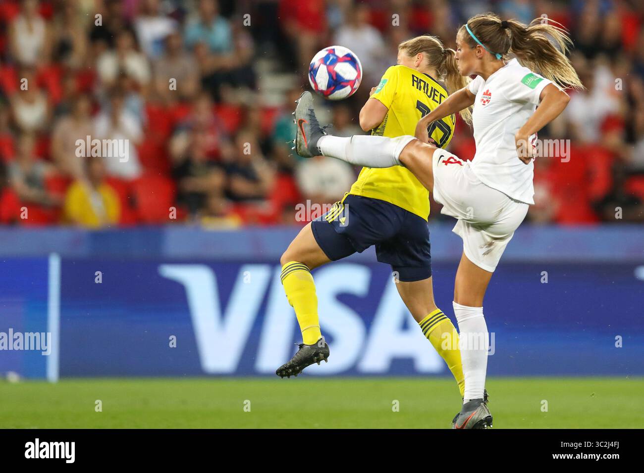 24 juin 2019, Paris, France : Zadorsky du Canada et Anvergard de Suède par la huitième finale de la Coupe du monde féminine au stade du Parc des Princes. (Crédit image : © Vanessa Carvalho/ZUMA Wire) Banque D'Images