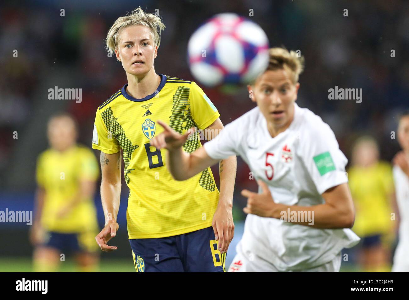 24 juin 2019, Paris, France : Quinn du Canada et Hurting de la Suède par la huitième finale de la Coupe du monde féminine au stade du Parc des Princes. (Crédit image : © Vanessa Carvalho/ZUMA Wire) Banque D'Images