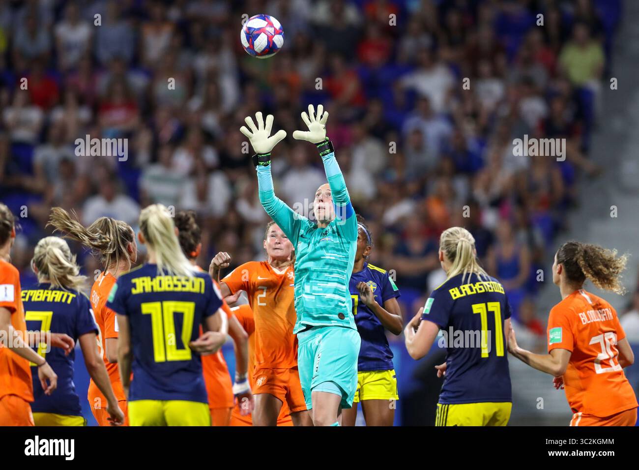 3 juillet 2019, Lyon, France : Van Veenendall des pays-Bas lors d'un match contre la Suède valable pour les demi-finales de la Coupe du monde féminine de football. (Crédit image : © Vanessa Carvalho/ZUMA Wire) Banque D'Images