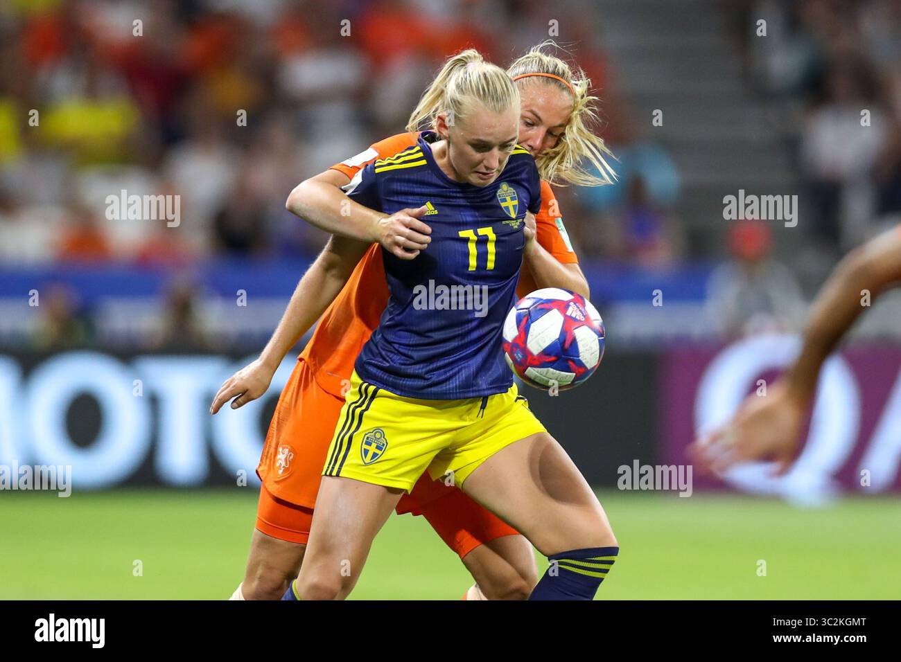 3 juillet 2019, Lyon, France : Blackstenius de Suède lors d'un match contre les pays-Bas valable pour les demi-finales de la Coupe du monde féminine. (Crédit image : © Vanessa Carvalho/ZUMA Wire) Banque D'Images