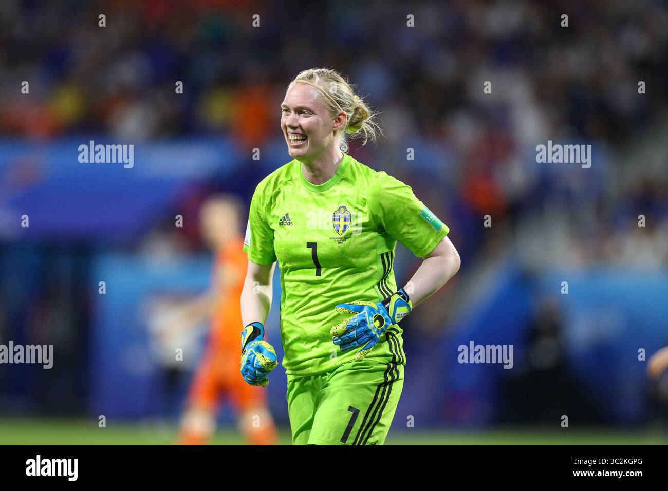 3 juillet 2019, Lyon, France : Lindahl de Suède lors d'un match contre les pays-Bas valable pour les demi-finales de la Coupe du monde féminine. (Crédit image : © Vanessa Carvalho/ZUMA Wire) Banque D'Images