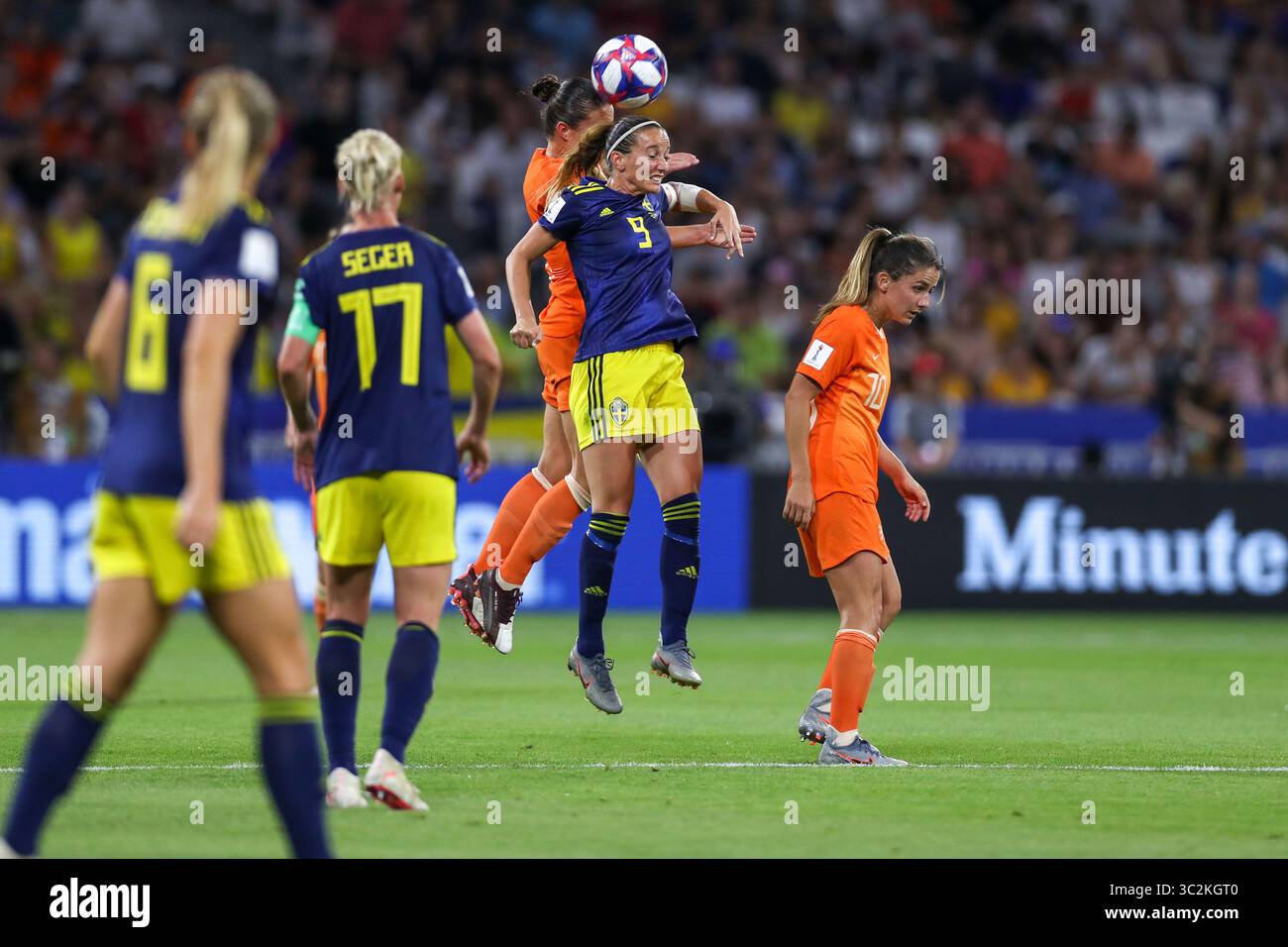 3 juillet 2019, Lyon, France : Asllani d de Suède lors d'un match contre les pays-Bas valable pour les demi-finales de la Coupe du monde féminine. (Crédit image : © Vanessa Carvalho/ZUMA Wire) Banque D'Images