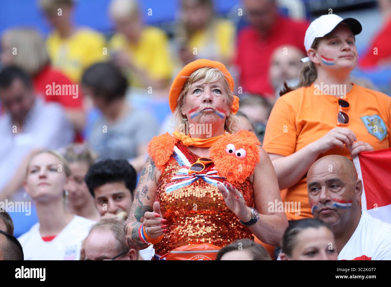 3 juillet 2019, Lyon, France : fans des pays-Bas lors du match contre la Suède valable pour les demi-finales de la Coupe du monde féminine de football. (Crédit image : © Vanessa Carvalho/ZUMA Wire) Banque D'Images