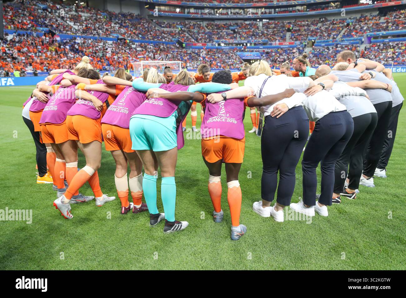 3 juillet 2019, Lyon, France : joueuses des pays-Bas lors du match contre la Suède valable pour les demi-finales de la Coupe du monde de football féminin. (Crédit image : © Vanessa Carvalho/ZUMA Wire) Banque D'Images