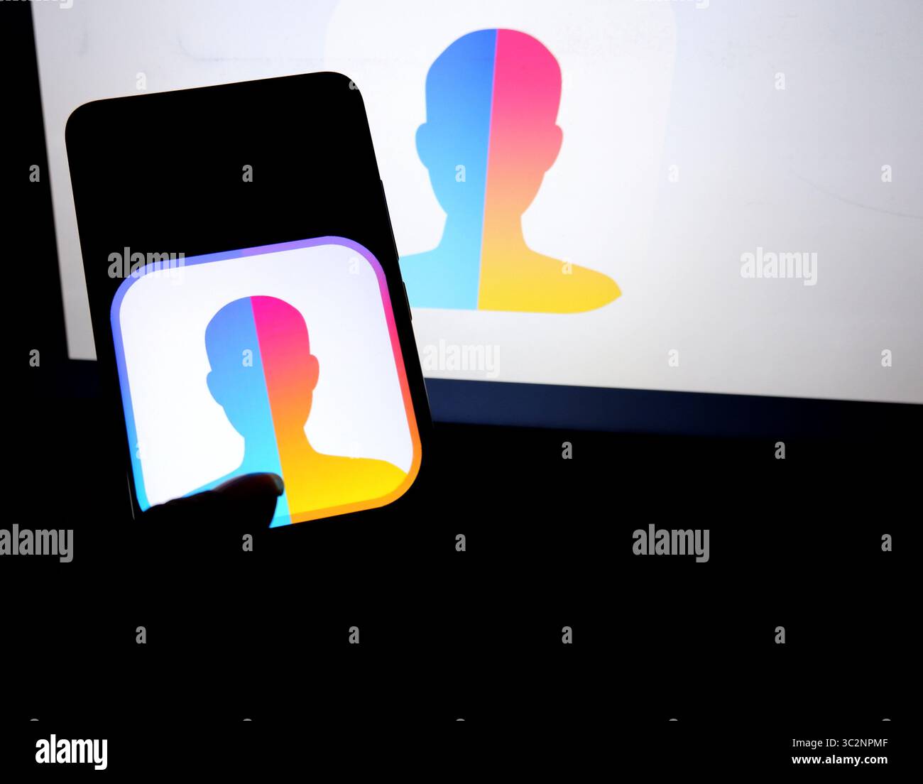17 juillet 2019 - Inde - dans cette illustration photo une application de retouche photo comme le logo Faceapp vu affiché sur un smartphone. (Crédit image : © Avishek Das/SOPA images via ZUMA Wire) Banque D'Images