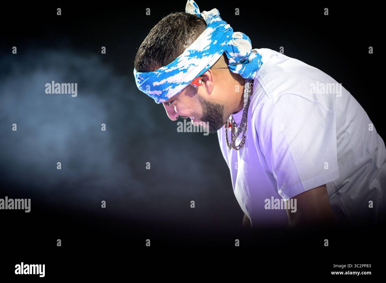 Juillet 23, 2019, Toronto, Ontario, Canada : le rappeur américain, chanteur , auteur-compositeur, producteur, entrepreneur, et de tenue de la FRENCH MONTANA effectue au stade de Budweiser à Toronto. (Crédit Image : © Igor Vidyashev/Zuma sur le fil) Banque D'Images