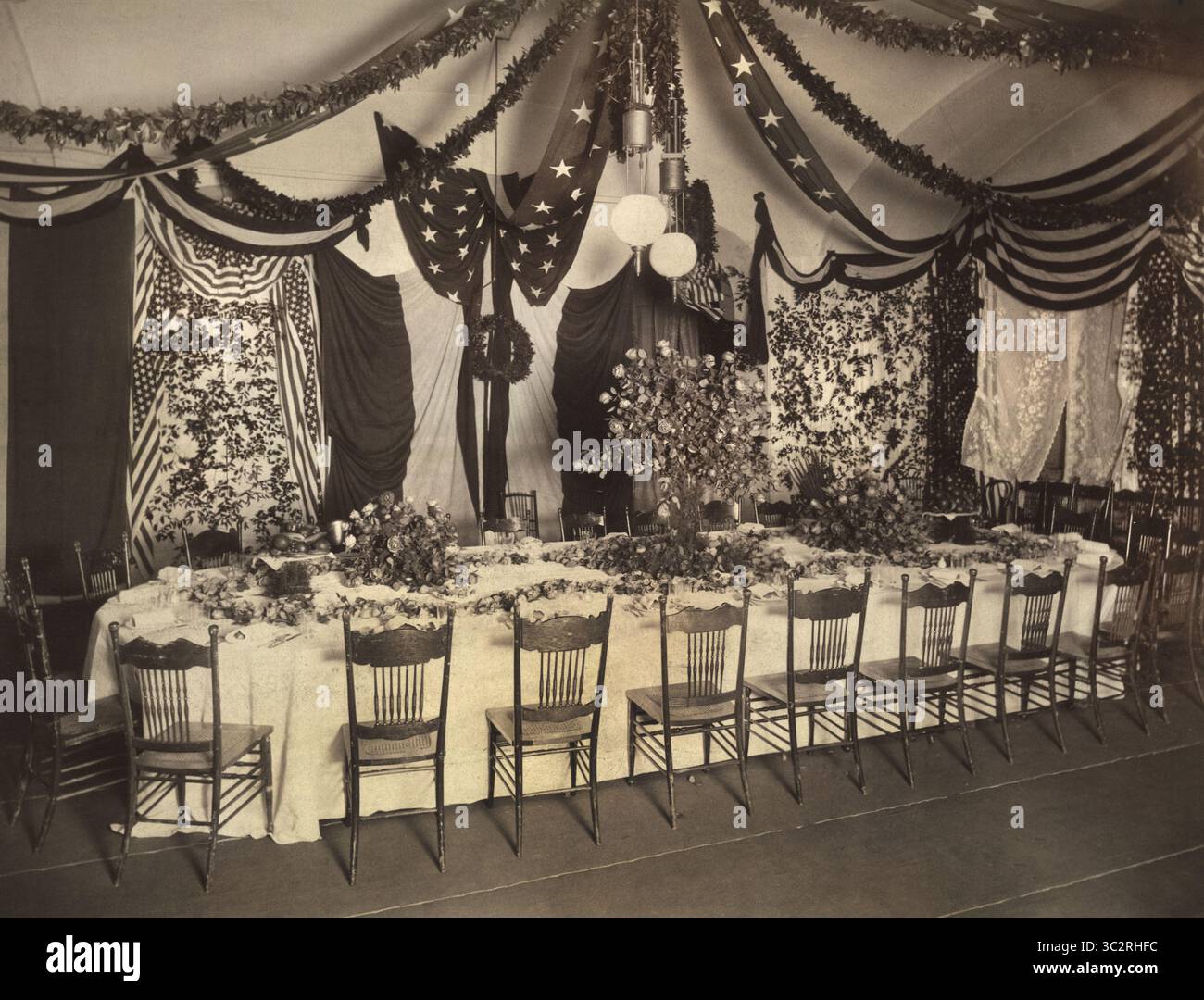 11 juin 2019, Washington, D.C, États-Unis : table inaugurale William McKinley, pension Building, Washington DC, États-Unis, photographie de George Prince, 4 mars 1897 (crédit image : © JT Vintage/Glasshouse via ZUMA Wire) Banque D'Images