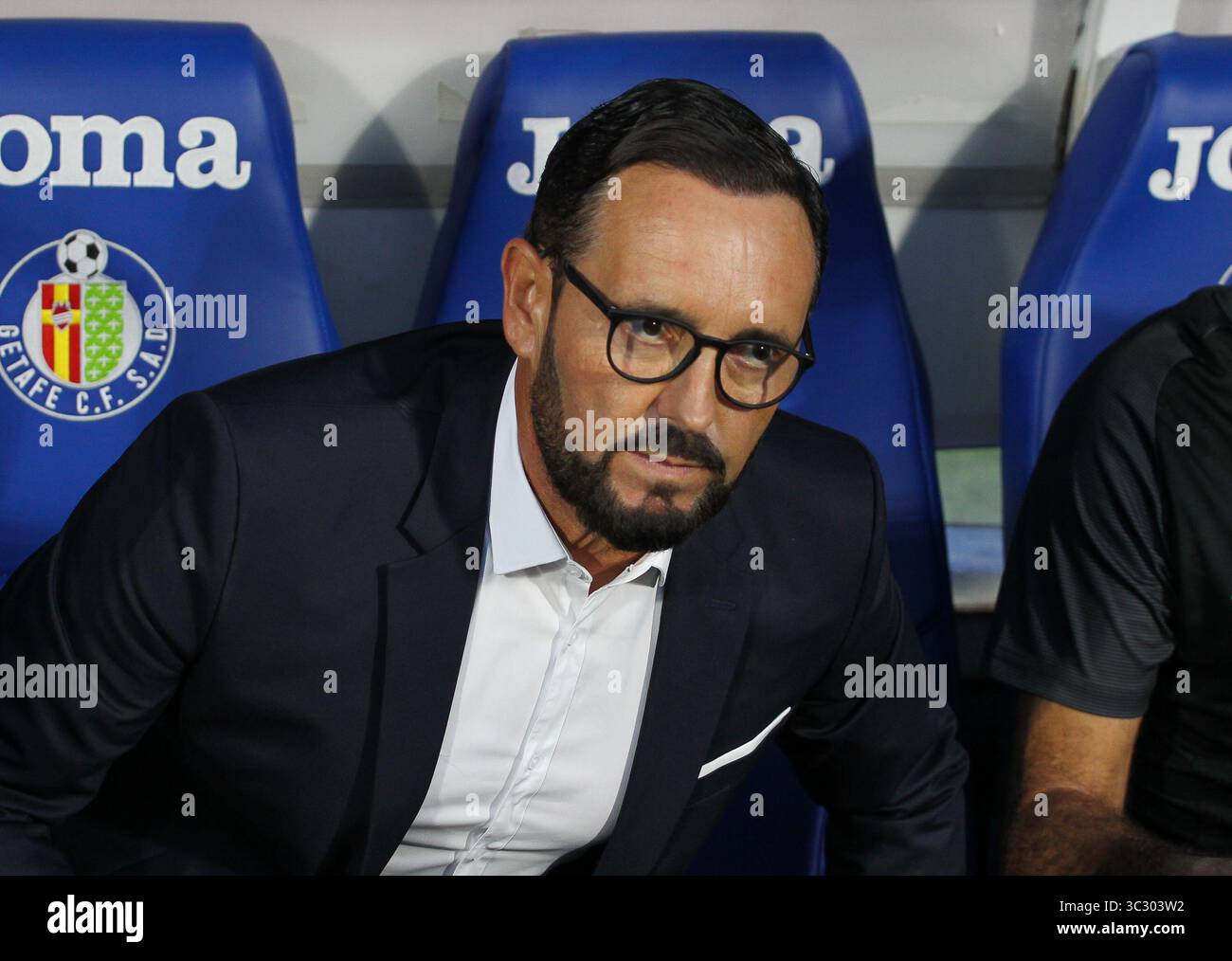 24 août 2019, Getafe, Madrid, Espagne : Bordalas de Getafe en action pendant le match de football du championnat espagnol de la Liga, entre Getafe et Athletic de Bilbao, 24 août, Colisée Alfonso Perez, à Getafe, Madrid, Espagne. (Crédit image : © AFP7 via ZUMA Wire) Banque D'Images