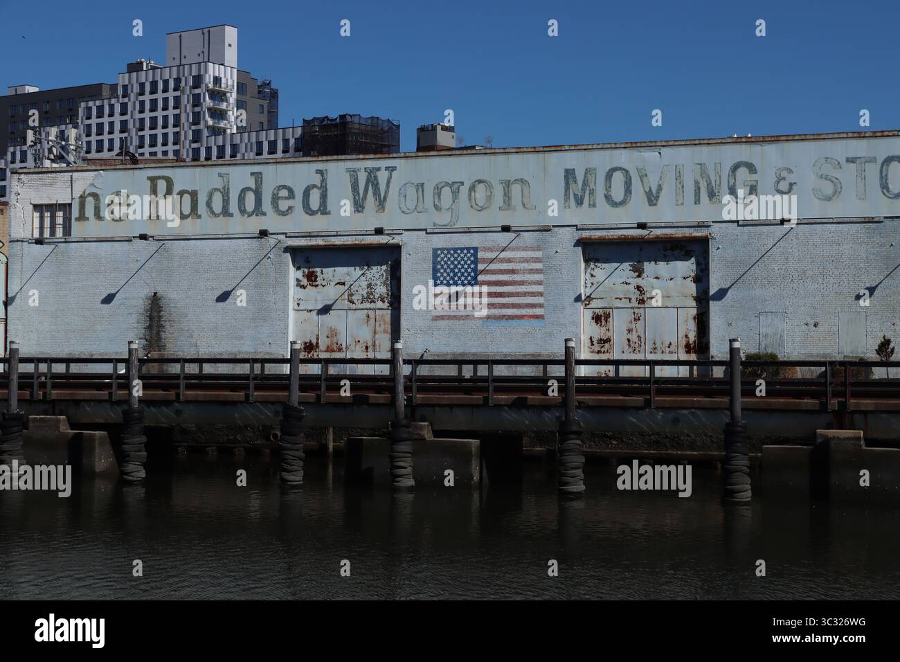 la société de déménagement et de stockage de wagons rembourrés Banque D'Images