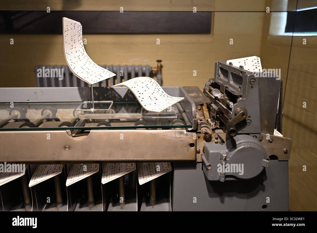 Hollerith lecteur de cartes perforées à Bletchley Park - Bletchley - Milton Keynes - Angleterre France Banque D'Images