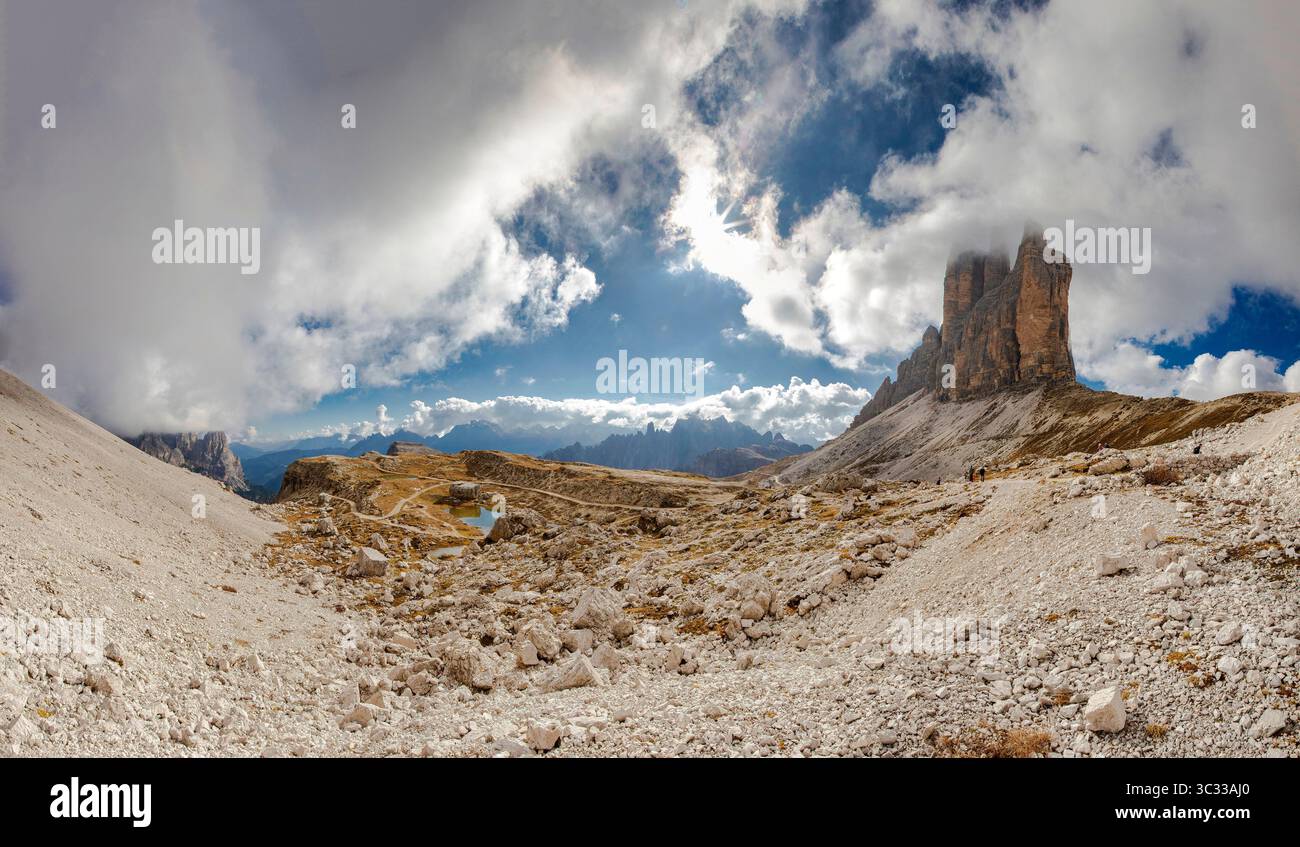 Le Drei Zinnen, Tre Cimi di Laveredo Banque D'Images