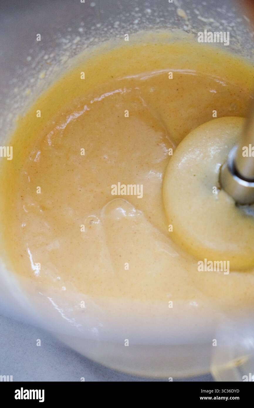 Photo en gros plan de mayonnaise maison Banque D'Images