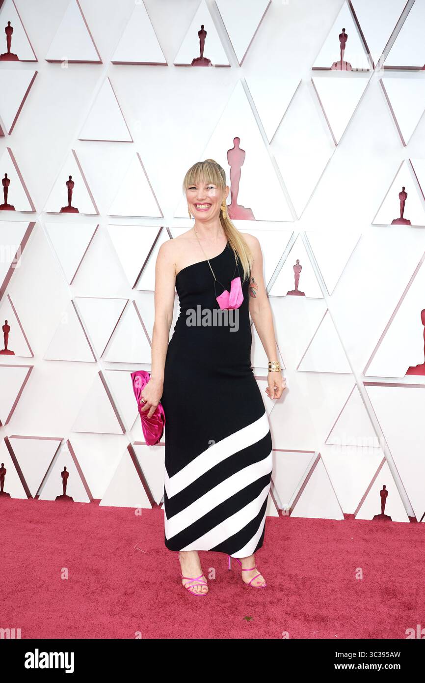 25 avril 2021, Los Angeles, Californie, États-Unis : ELVIRA LIND, nommée aux Oscars, arrive sur le tapis rouge du 93e Oscars à Union Station. (Crédit image : © Matt petit/A.M.P.A.S. via ZUMA Wire) Banque D'Images