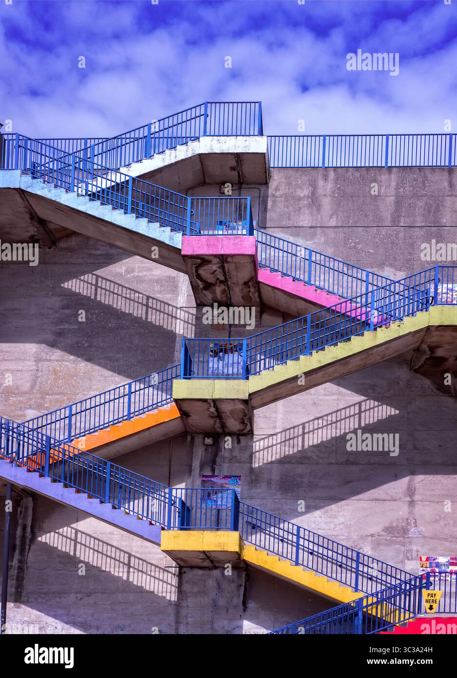 Escalier vers la promemade orientale à Ramsgate Kent UK Banque D'Images