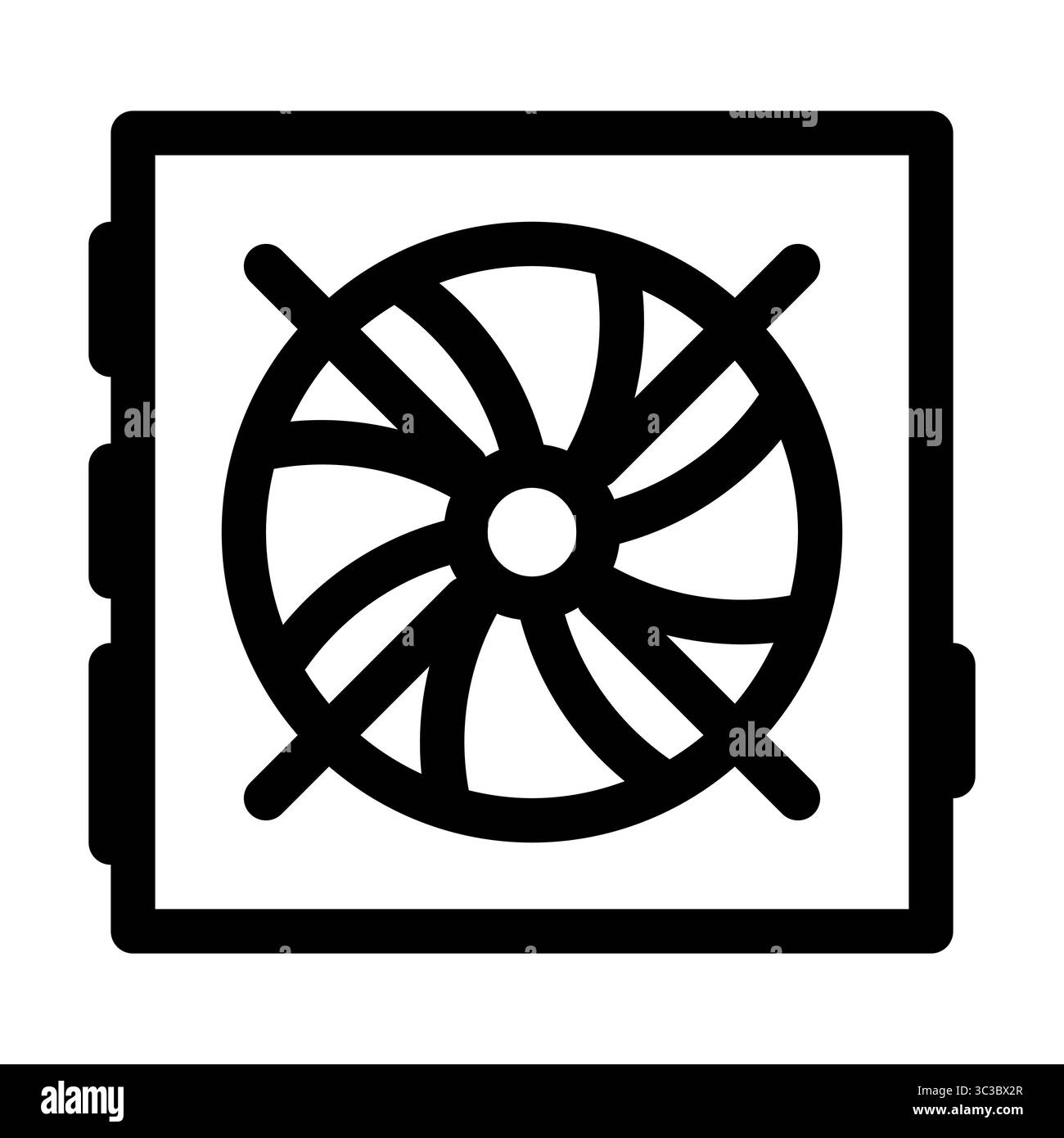 Bloc d'alimentation de l'ordinateur de bureau. Icône du bloc d'alimentation. Composant matériel PC. Style de contour. 48 x 48 px Illustration de Vecteur Bloc d'alimentation de l'ordinateur de bureau. Icône du bloc d'alimentation. Composant matériel PC. Style de contour. 48 x 48 px Illustration de Vecteur