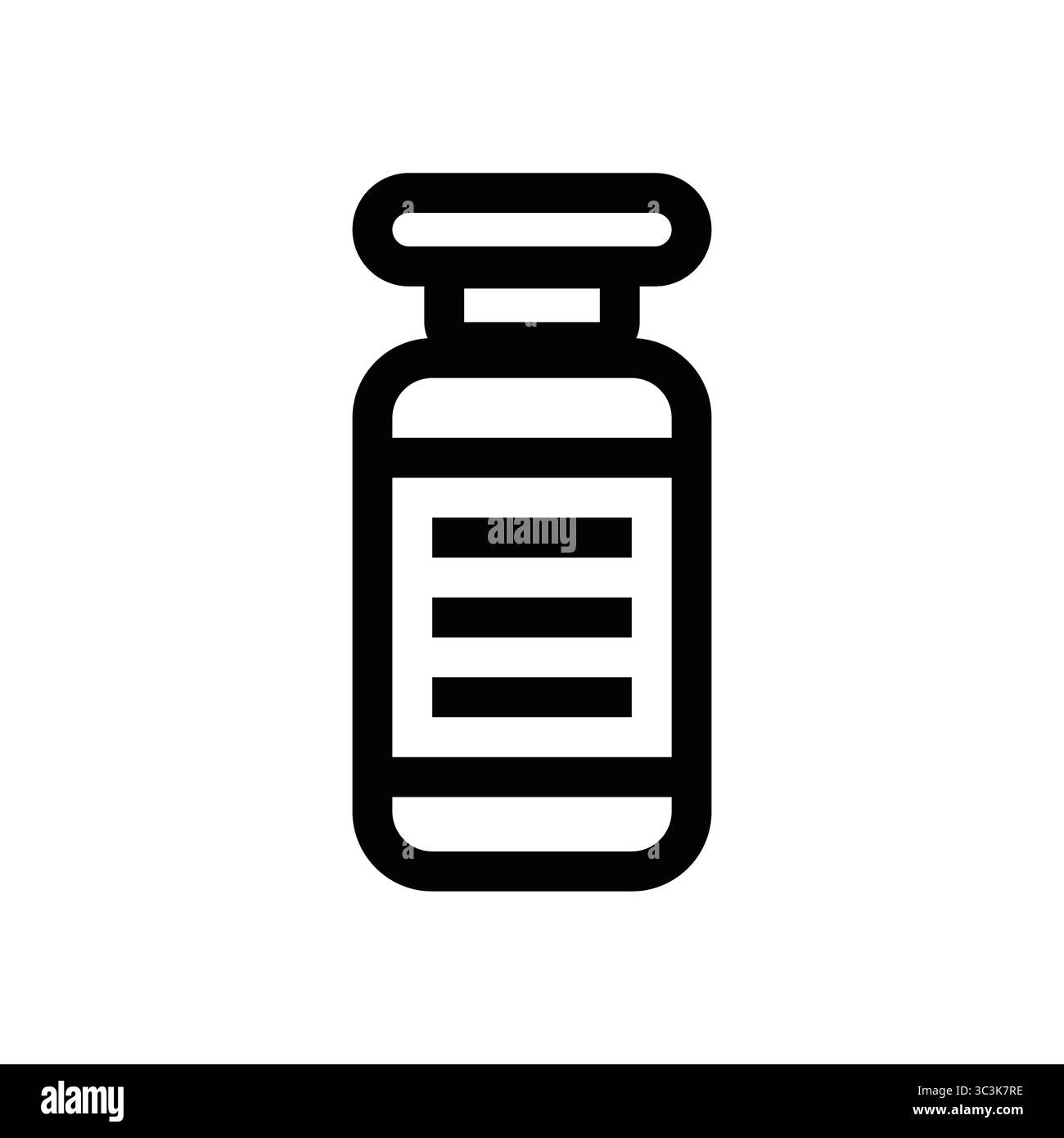 Icône de bouteille de peinture haute, fourniture d'art, illustration plate simple Illustration de Vecteur