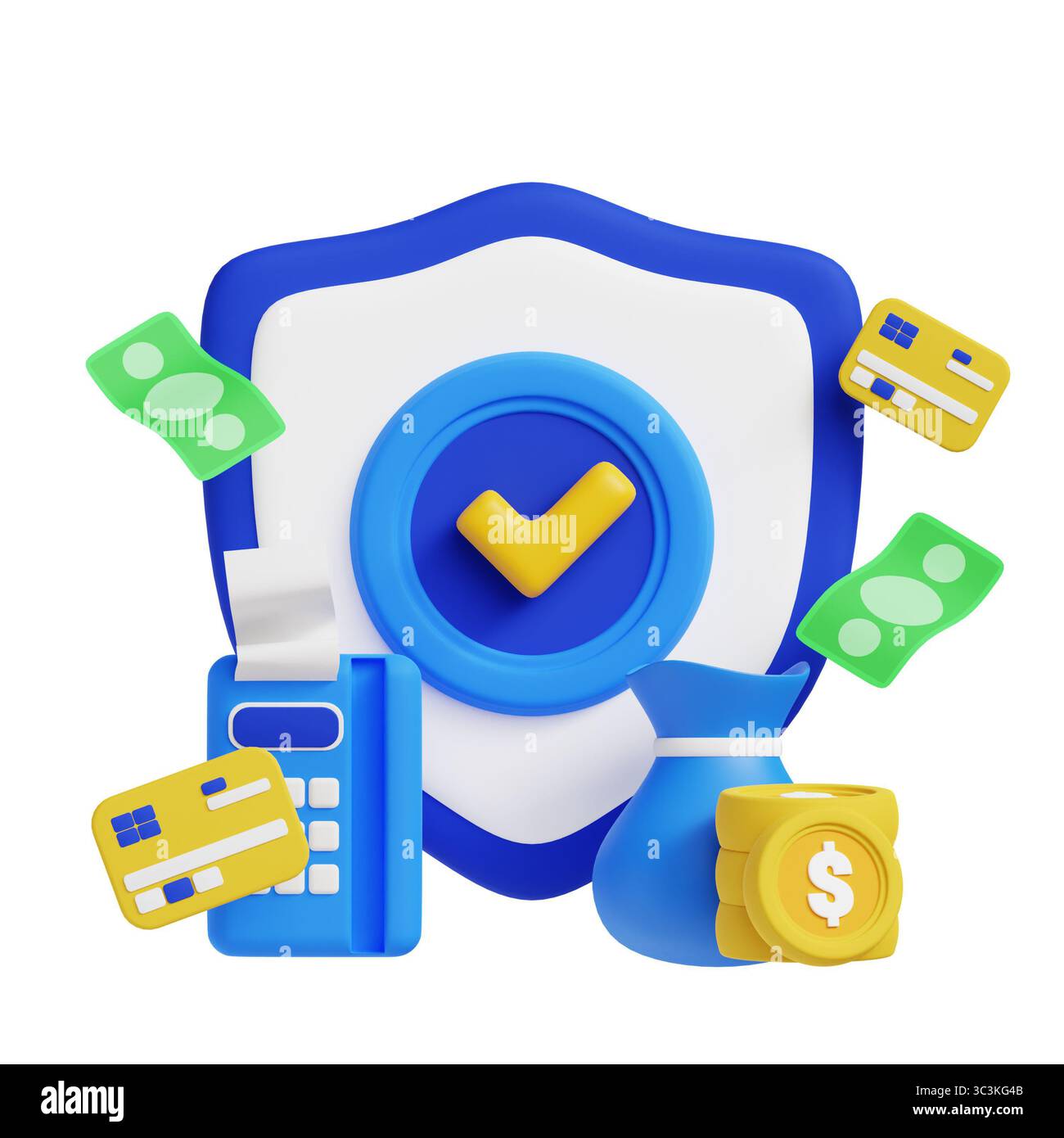 Modes de paiement 3D Animated concept. Banque D'Images